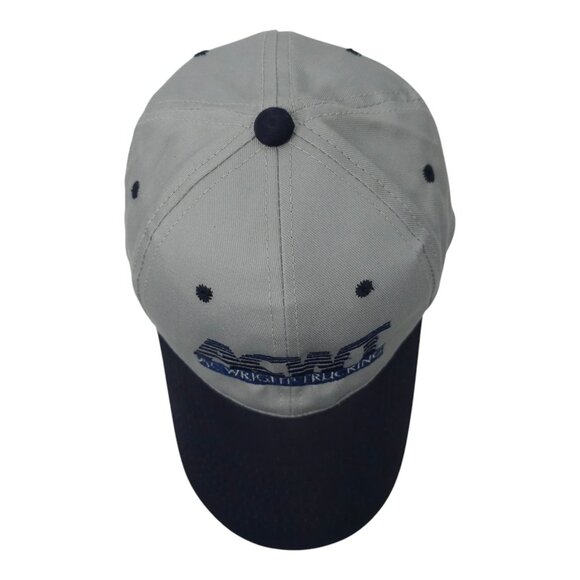 AC Wright Trucking Strapback Cap Embroidered Logo Trucker Baseball Hat Blue Gray - Picture 6 of 13